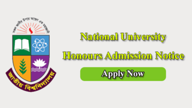 National University Admission Circular 2022